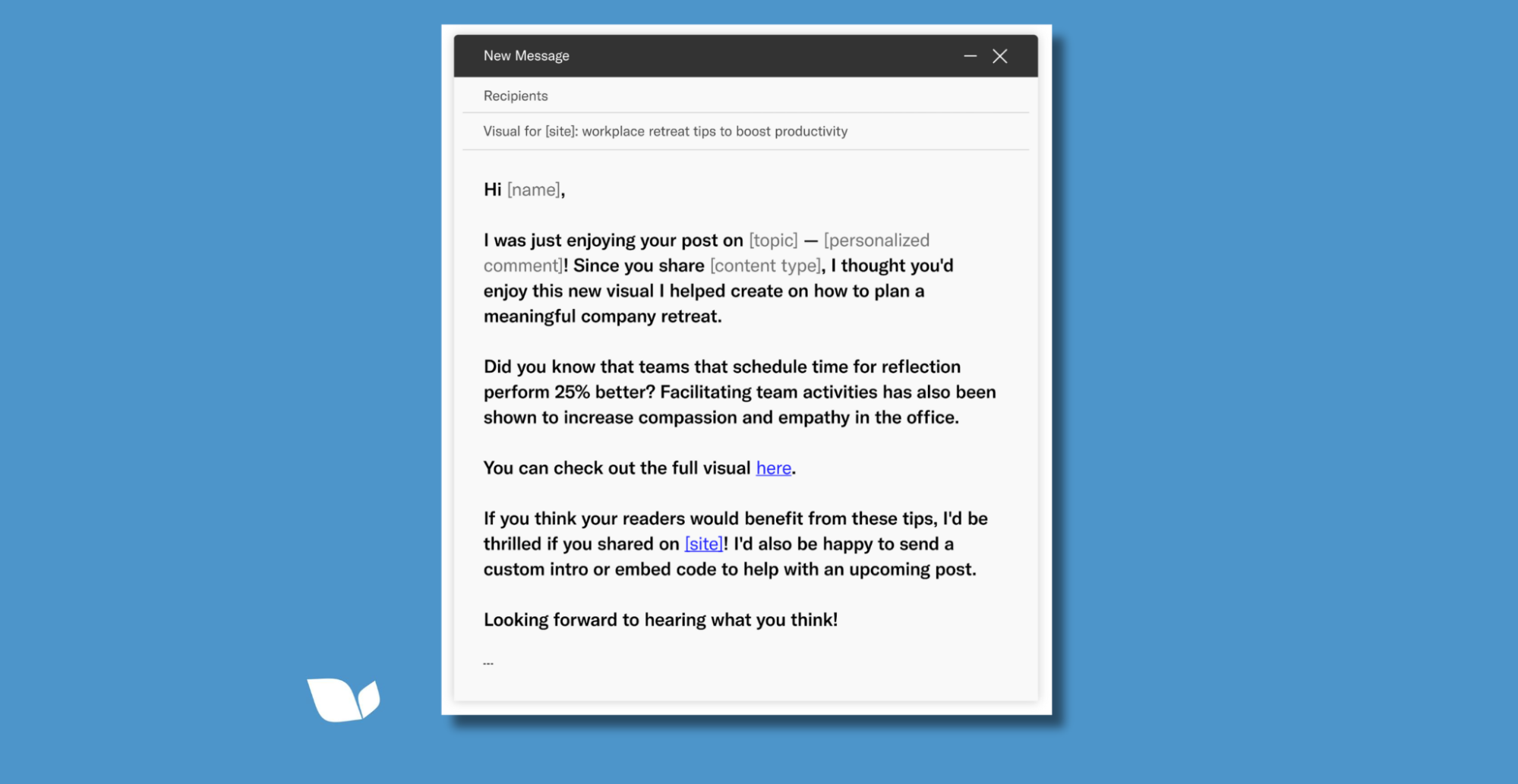 email outreach template for new website